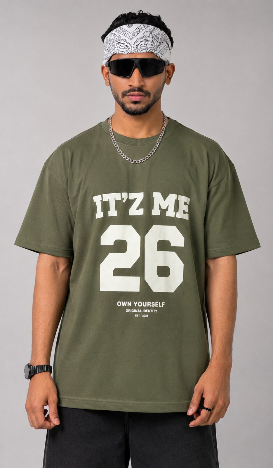 OLIVE OVERSIZED TEE